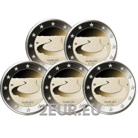 Alemania 2 euros rollo UNC 2025 - SARRE - ADFGJ