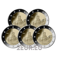 Alemania 2 euros UNC 2022 - Turingia - Castillo de Wartburg - ADFGJ