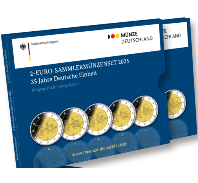 Alemania 2 euro proof 2025 - 35 años de unidad alemana por 49.90 € ✅