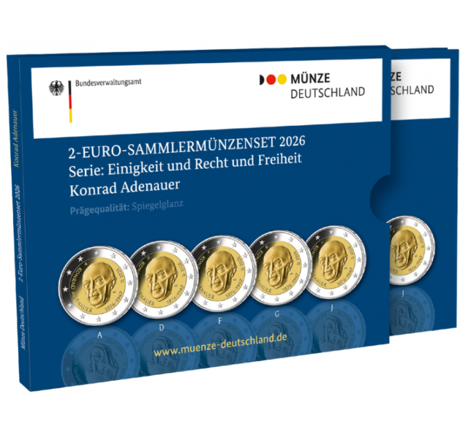 Germany 2 euro proof 2026 - Konrad Adenauer for 54.90 € ✅