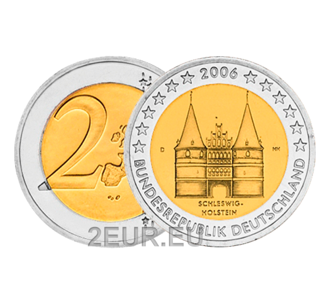 Germany 2 euro UNC 2006 - Holstentor in Lubeck - D - Munich for 12.50 € ✅