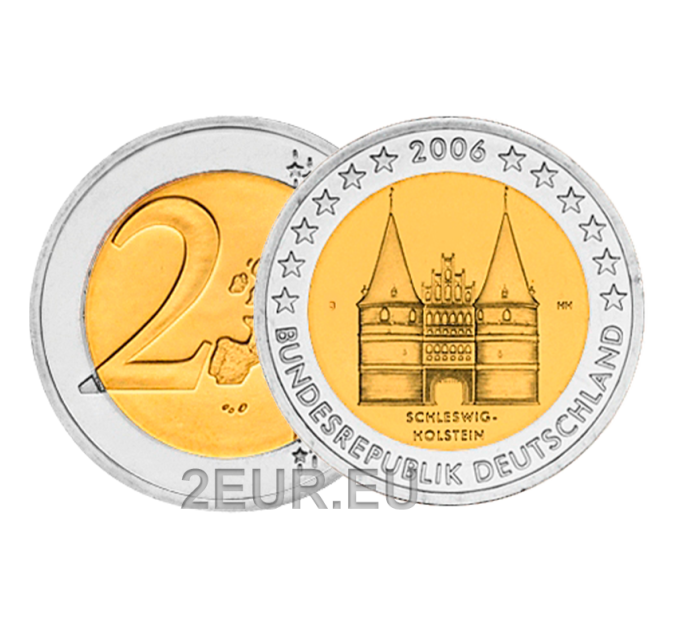 Germany 2 euro UNC 2006 - Holstentor in Lubeck - J - Hamburg for 12.50 € ✅