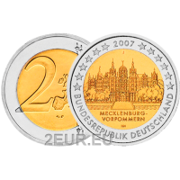 Germany 2 euro UNC 2007 - Schwerin Castle - J - Hamburg Germany 2 euro UNC 2007 - Schwerin Castle - J - Hamburg