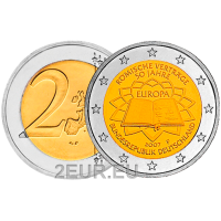 Alemania 2 euros UNC 2007 - 50 Años Tratado de Roma - F - Stuttgart