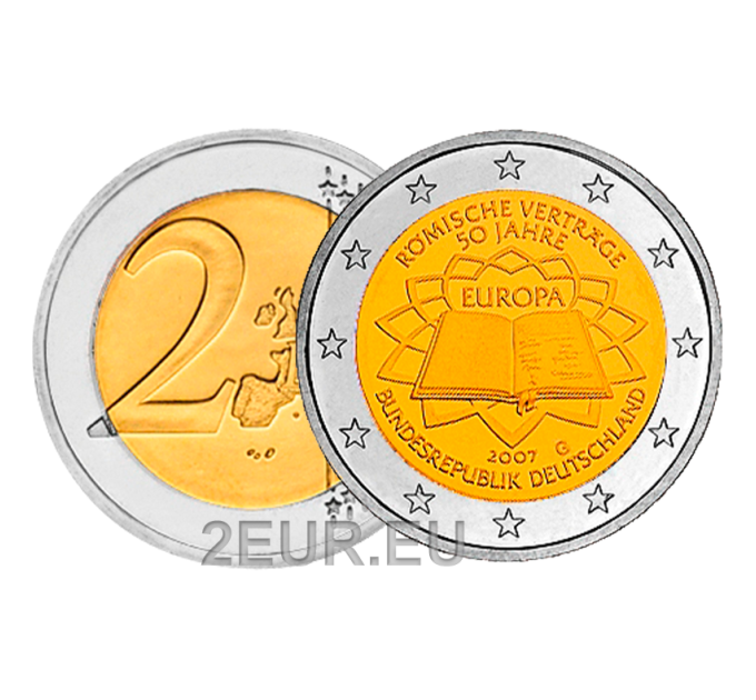 Germany 2 euro UNC 2007 - 50 Years Treaty of Rome - G - Karlsruhe for 9.00 € ✅