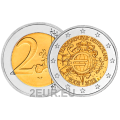 Alemania 2 euro UNC 2012 - 10 Años de Euro Cash - D - Munich por 7.30 € ✅