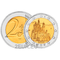 Germany 2 euro UNC 2012 - BAVARIA  - J - Hamburg