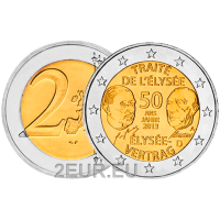Alemania 2 euros UNC 2013 - 50 Años del Tratado del Elíseo - A - Berlín