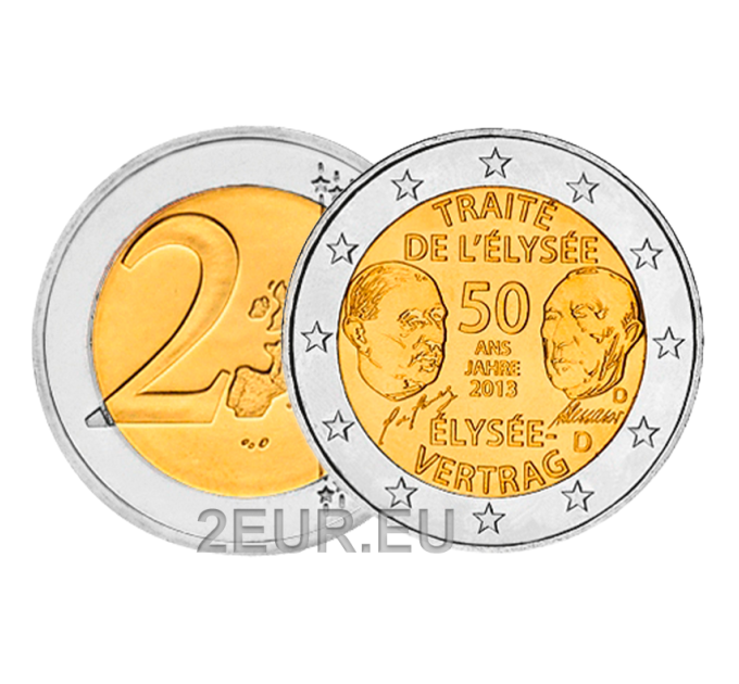 Alemania 2 euros UNC 2013 - 50 Años del Tratado del Eliseo - D - Munich por 6.40 € ✅