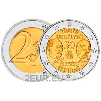 Alemania 2 euros UNC 2013 - 50 Años del Tratado del Elíseo - G - Karlsruhe
