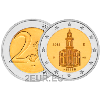 Alemania 2 euros UNC 2015 - Iglesia St. Pauls -J - Hamburgo