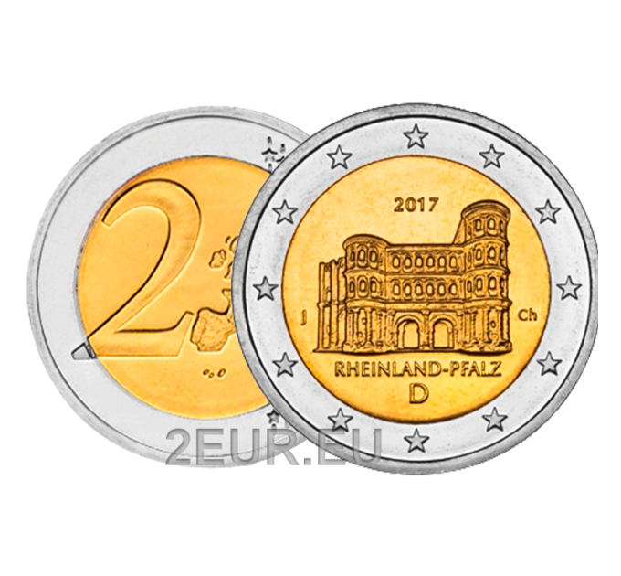 Alemania 2 euros UNC 2017 - Renania-Palatinado - J - Hamburgo por 6.00 € ✅