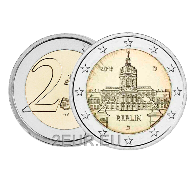 Alemania 2 euros UNC 2018 - Palacio de Charlottenburg - D - Múnich por 5.50 € ✅