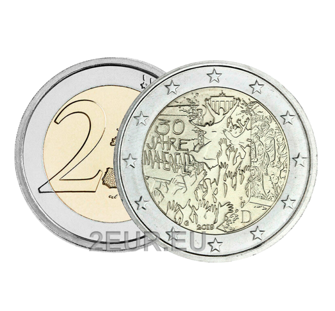 Alemania 2 euros UNC 2019 - 30 Años de la Caída del Muro de Berlín - G - Karlsruhe por 4.50 € ✅