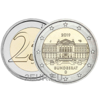 Alemania 2 euros UNC 2019 - Bundesrat - J - Hamburgo