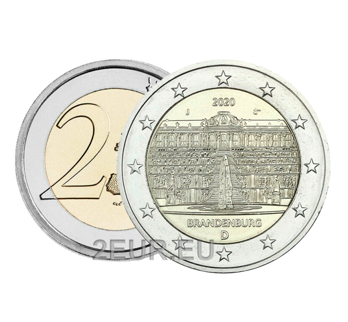 Germany 2 euro UNC 2020 - Palace in Potsdam - G - Karlsruhe for 4.50 € ✅