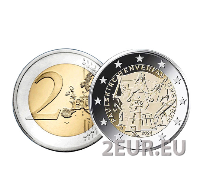 Alemania 2 euros UNC 2024 - 175 años de la Constitución de la Paulskirche - A por 3.50 € ✅