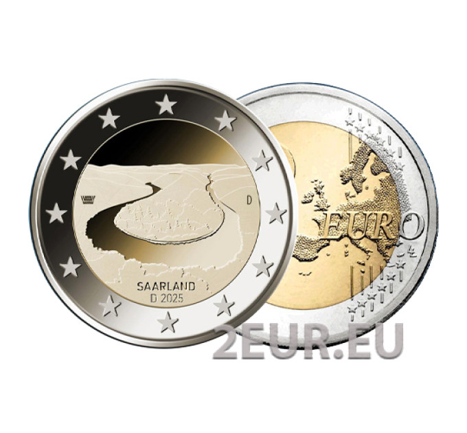 Alemania 2 euros UNC 2025 - SARRE por 3.30 € ✅