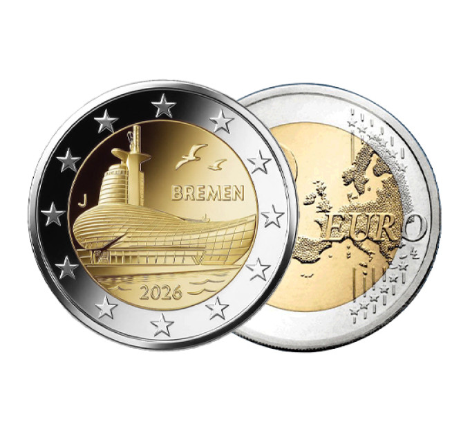Alemania 2 euros UNC 2026 - Bremen por 3.20 € ✅