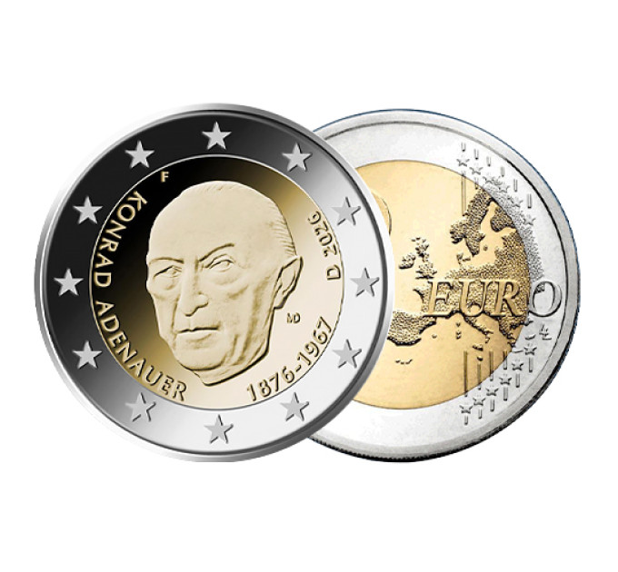 Germany 2 euro UNC 2026 - Konrad Adenauer for 3.50 € ✅