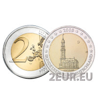 Germany 2 euro UNC 2008 - D - Hamburg Germany 2 euro UNC 2008 - D - Hamburg