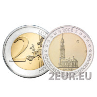 Germany 2 euro UNC 2008 - G - Hamburg Germany 2 euro UNC 2008 - G - Hamburg