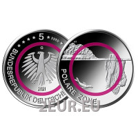 Alemania 5 euros UNC 2021 - Zona Polar - G - Karlsruhe