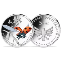 Alemania 5 euros UNC 2023 - El maravilloso mundo de los insectos - Mariquita de siete puntos