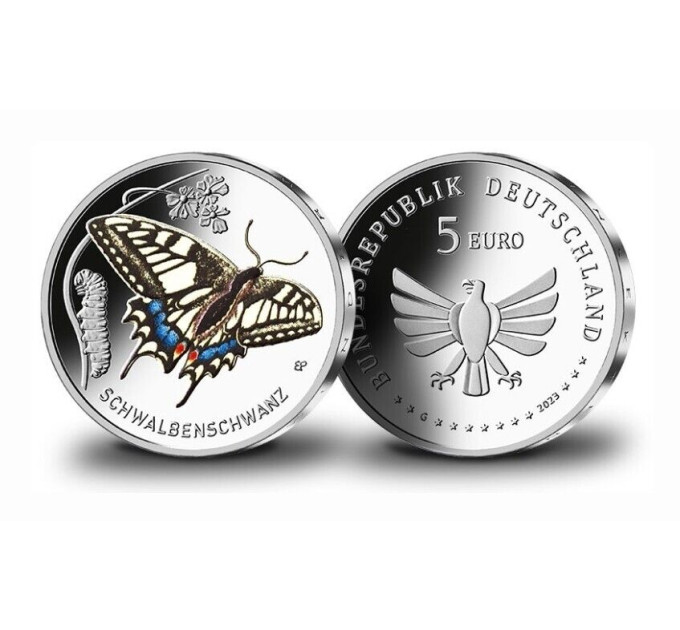 Alemania 5 euros UNC 2023-1 - El maravilloso mundo de los insectos - cola de golondrina por 9.50 € ✅