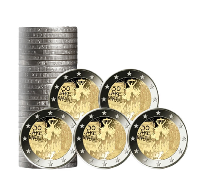 Germany 2 euro roll UNC 2019 - 30 Years Since the Fall of the Berlin Wall - 1roll =5x5 ADFGJ for 75.00 € ✅
