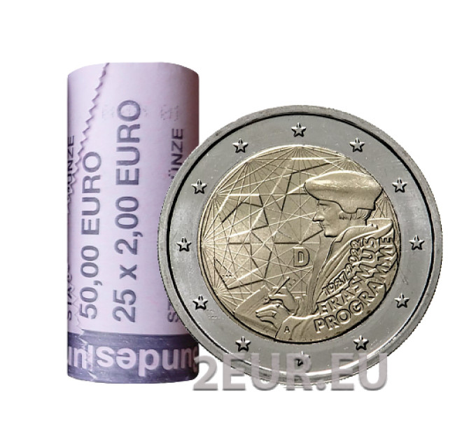 Alemania 2 euros rollo UNC 2022 - 35 Años del Programa Erasmus - F por 54.00 € ✅