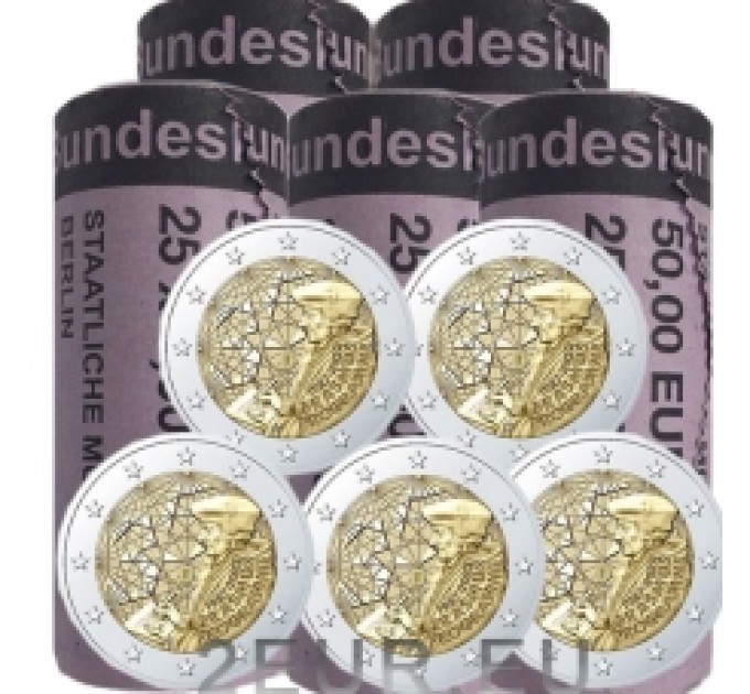 Germany 2 euro roll UNC 2022 - 35 Years of the Erasmus Programme - ADFGJ for 282.50 € ✅