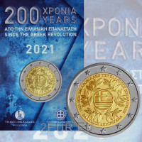 Grecia 2 euro BU 2021 - 200 Años Después de la Revolución Griega