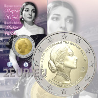 Grecia 2 euro BU 2023 - 100 Aniversario del Natalicio de María Callas