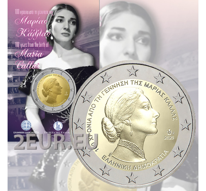 Grecia 2 euro BU 2023 - 100 Aniversario del Natalicio de María Callas por 49.50 € ✅