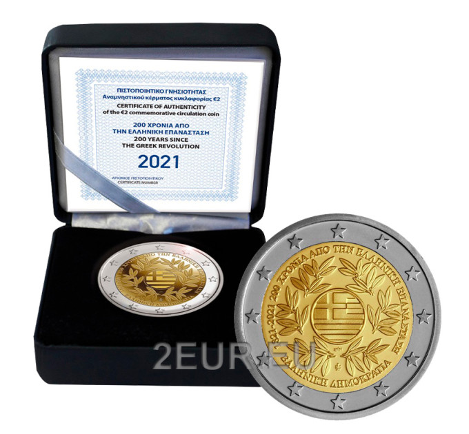 Grecia 2 euro proof 2021 - 200 años después de la revolución griega por 25.00 € ✅