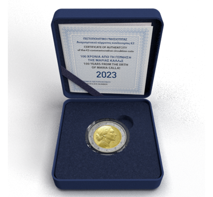 Grecia 2 euro Proof 2023 - 100 Aniversario del Natalicio de María Callas por 225.00 € ✅