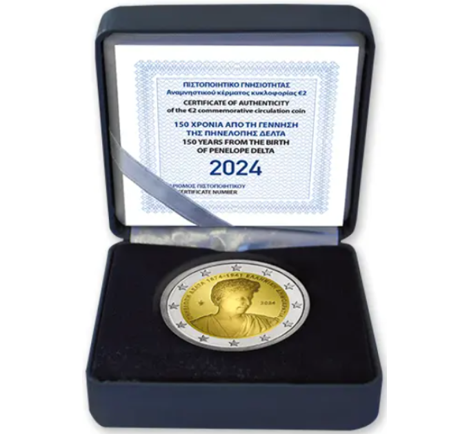 Grecia 2 euro Proof 2024 - 150 aniversario del nacimiento de Penélope Delta por 65.00 € ✅