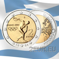 Greece 2 euro UNC 2004 - XXVIII. Summer Olympics in Athens Greece 2 euro UNC 2004 - XXVIII. Summer Olympics in Athens