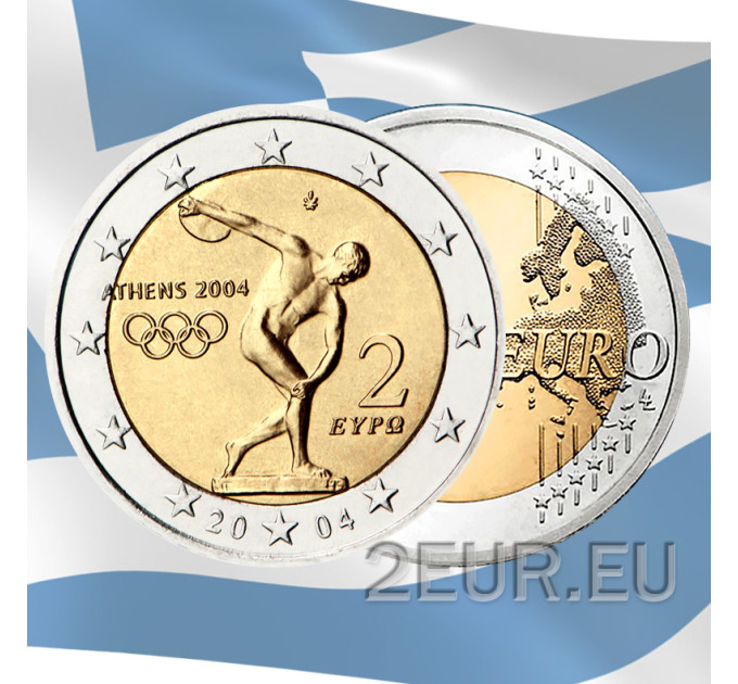 Greece 2 euro UNC 2004 - XXVIII. Summer Olympics in Athens for 6.90 € ✅
