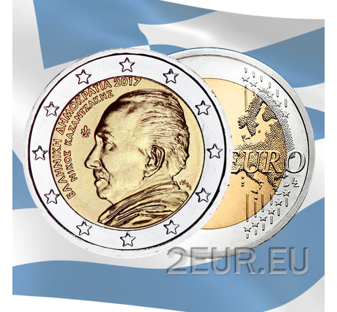 Grecia 2 euros UNC 2017 - 60 Aniversario de la Muerte de Nikos Kazantzakis por 6.50 € ✅