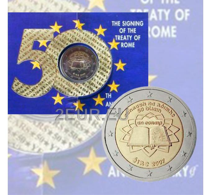 Irlanda 2 euros BU 2007 - Tratado de Roma por 36.00 € ✅