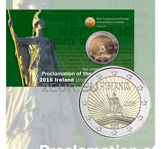 Irlanda 2 euros BU 2016 - 100 años desde el Levantamiento de Pascua de 1916 en Irlanda por 35.00 € ✅