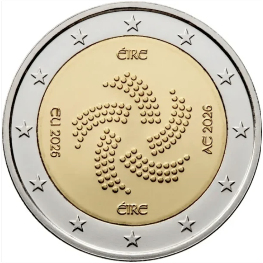 Ireland 2 euro roll 2026 - Irish Presidency of the Council of the EU Ireland 2 euro roll 2026 - Irish Presidency of the Council of the EU