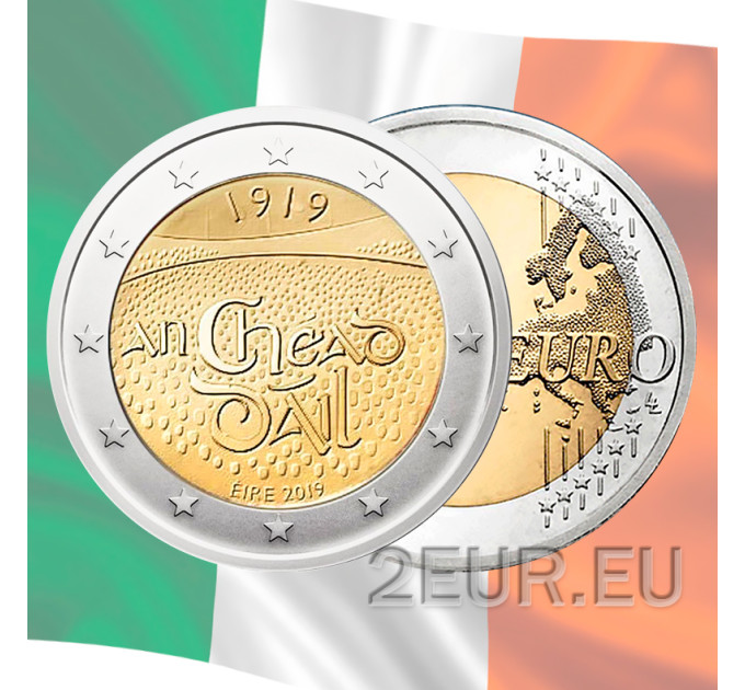 Irlanda 2 euros UNC 2019 - 100 años desde el establecimiento del Dáil Éireann por 6.60 € ✅