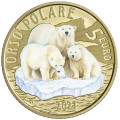 Italia 5 euros PROOF 2021 - Animales en peligro de extinción - Oso polar por 37.00 € ✅