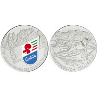 Italia 5 euros Plata BU 2021 - CAMPEONATO DEL MUNDO DE ESQUÍ ALPINO