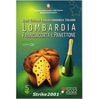 Italia 5 euros BU 2022 - Cultura gastronómica y vinícola italiana: Lombardía - Franciacorta y Panettone