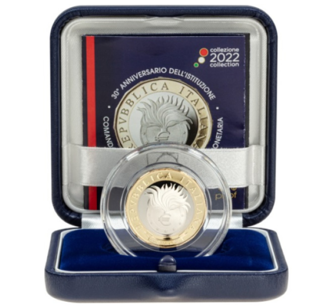 Italia 5 euros PROOF 2022 - 30° Aniversario de la fundación del Comando Antifalsificación Monetaria de los Carabineros por 37.00 € ✅