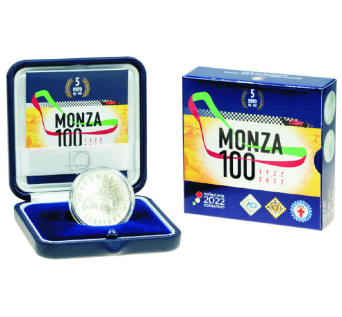 Italia 5 euros Plata BU 2022 - Centenario del Autodromo Nazionale di Monza por 51.00 € ✅